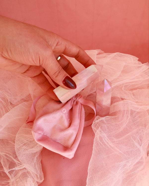 Angel Aura Rose Quartz Point image 1