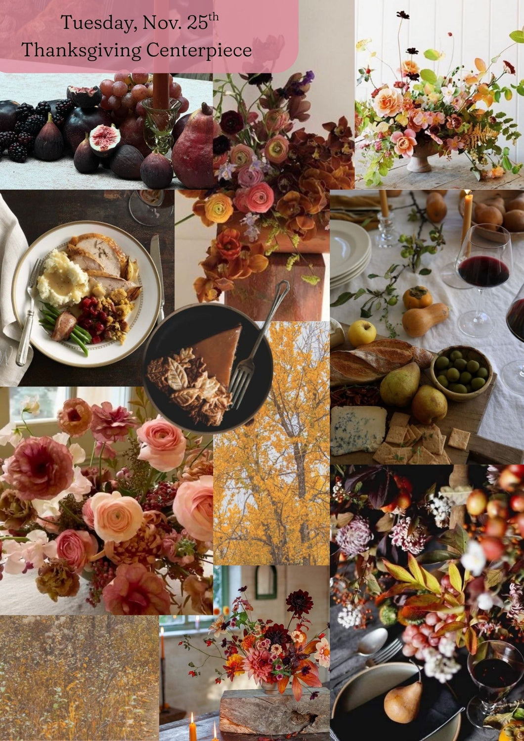 Rococo Fall Series Workshops | Thanksgiving Centerpiece