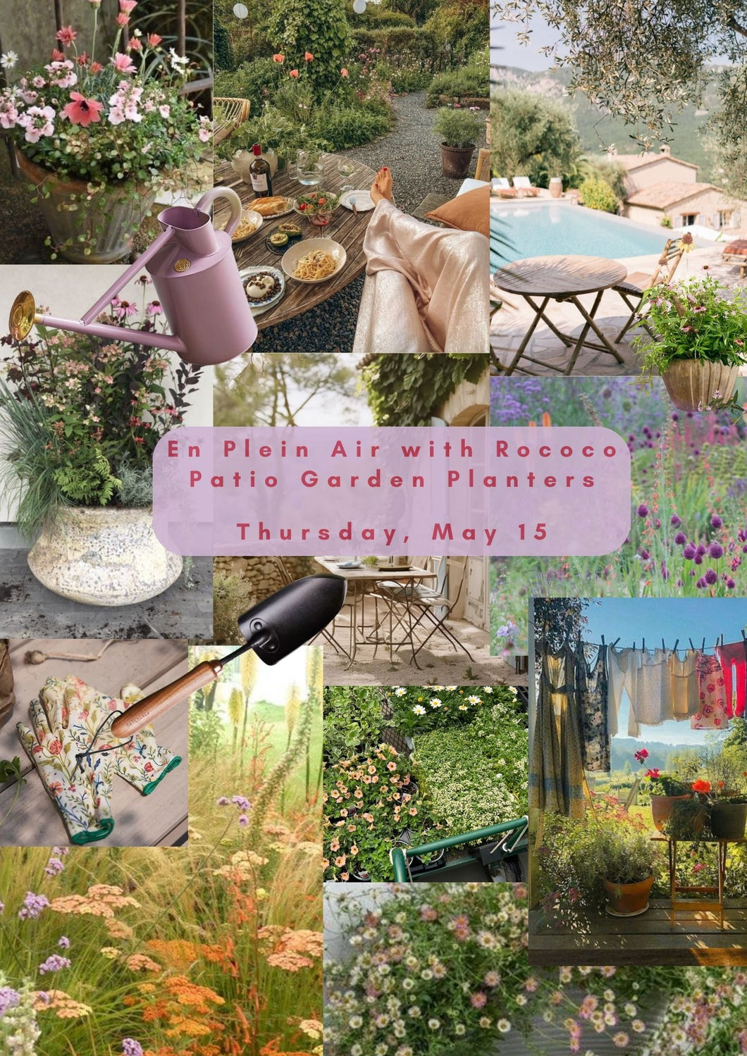 Spring Series Workshops | En Plein Air with Rococo - Patio Garden Planters 5.15.25